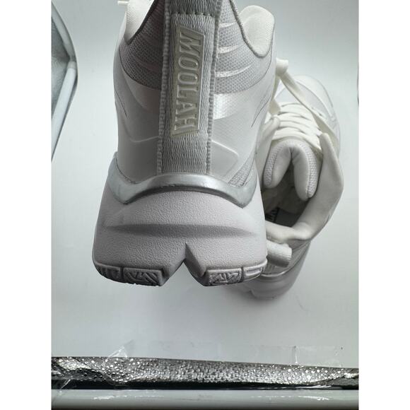 Moolah Triple Double White Silver Pro Basketball Glitch Mode Women Size 9 Nwob - Picture 7 of 7